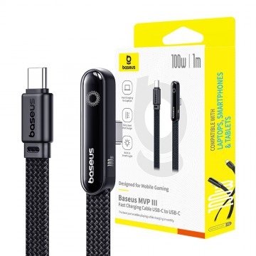 Baseus MVP 3 Fast Charging Cable USB-C to USB-C 100W 1M-Cosmic Black