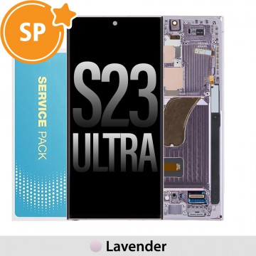 Samsung Galaxy S23 Ultra 5G S918B OLED Screen Replacement Digitizer GH82-30465D (Service Pack)-Lavender