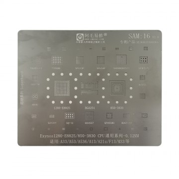 AMAOE BGA Reballing Stencil With CPU Position SAM16 for Samsung Galaxy A53 etc