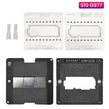 AMAOE Double-side Use Middle Frame Reballing Stencil Platform for Samsung Galaxy S10 5G G977B
