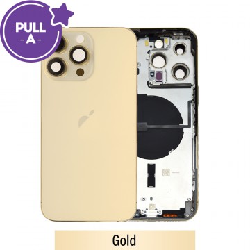 Rear Housing with Small Parts for iPhone 14 Pro Max (PULL-A)-Gold