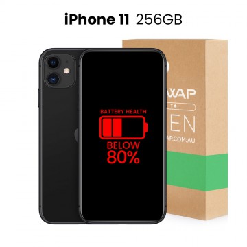 Apple Used Fully Functional iPhone 11 256GB Below 80% Battery Health - Grade B (Good)