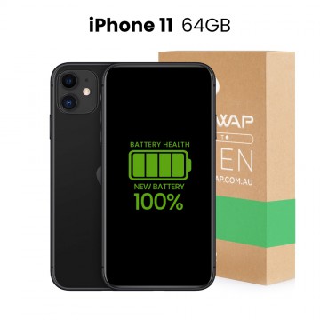 Apple Used Fully Functional iPhone 11 64GB 100% New Battery - Grade B+ (Excellent)