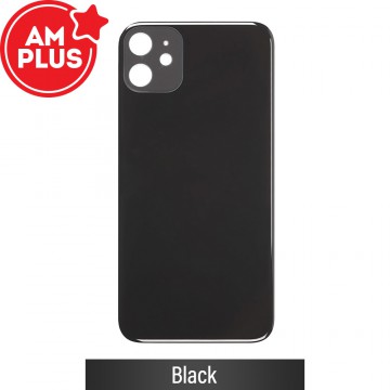AMPLUS Rear Glass With 3M Adhesive Replacement for iPhone 11-Black