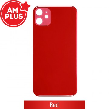 AMPLUS Rear Glass With 3M Adhesive Replacement for iPhone 11-Red