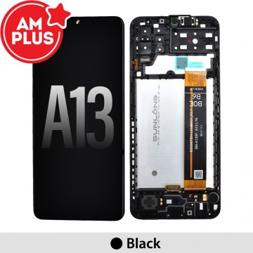 Samsung Galaxy A13 A135F / A13S A137 AMPLUS LCD Screen Replacement Digitizer with Frame- Black