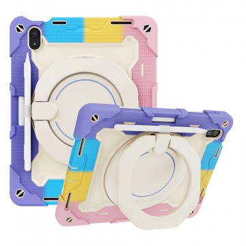 Armor Shockproof Handle Ring Rotation Case Cover for iPad (2022) / iPad (2025)