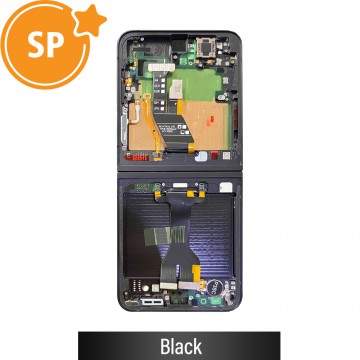 Chassis Mid Frame Cover Replacement Assembly For Samsung Galaxy Z Flip6 5G (F741B) GH82-35016E (Service Pack)-Black