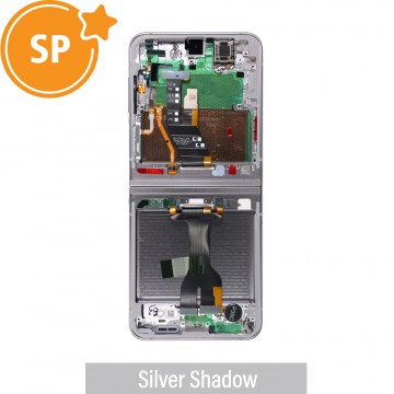 Chassis Mid Frame Cover Replacement Assembly For Samsung Galaxy Z Flip6 5G (F741B) GH82-35016A (Service Pack)-Silver Shadow