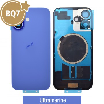 BQ7 Rear Cover Glass with Camera Lens Glass and Magsafe Magnet for iPhone 16-Ultramarine