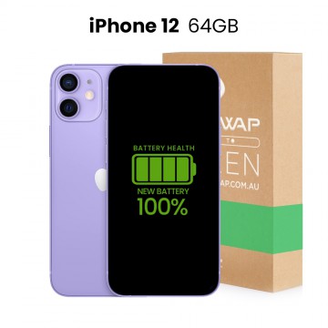 Apple Used Fully Functional iPhone 12 64GB 100% New Battery - Grade C (Acceptable)