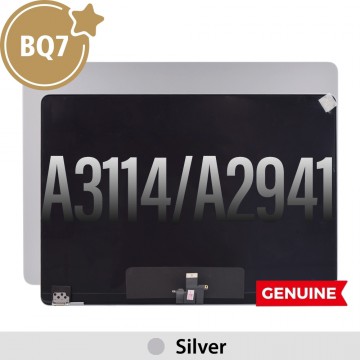 BQ7 Complete LCD Display Assembly for MacBook Air 15.3" A3114 (2024) / A2941 (2023) -Silver (This is genuine glass and genuine flex)