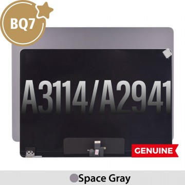 BQ7 Complete LCD Display Assembly for MacBook Air 15.3" A3114 (2024) / A2941 (2023)-Space Gray (This is genuine glass and genuine flex)