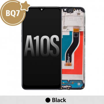 Samsung Galaxy A10s A107F BQ7 LCD Screen Replacement Digitizer with Frame-Black (As the same as service pack, but not from official Samsung)