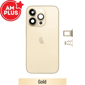 AMPLUS Rear Housing for iPhone 14 Pro-Gold