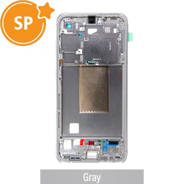 Chassis Mid Frame Cover Replacement Assembly for Samsung Galaxy S24 FE S721B-Gray (Service Pack)