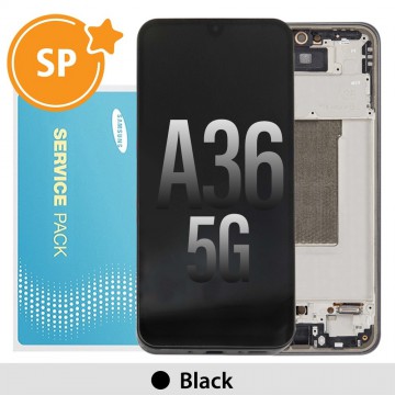 Samsung Galaxy A36 5G A366B OLED Replacement with Frame GH82-36841A (Service Pack)-Black