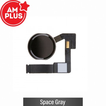 AMPLUS Home Button with Flex Cable for iPad Pro 12.9 (2017) / Pro 10.5 (2017) / Air (2019)-Space Gray