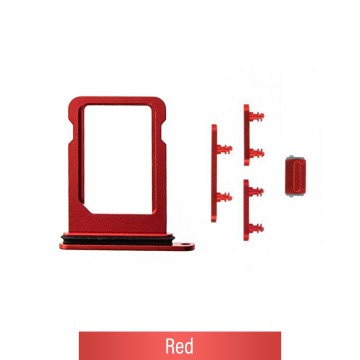 SIM Card Tray and Side Button for iPhone 12 mini-Red