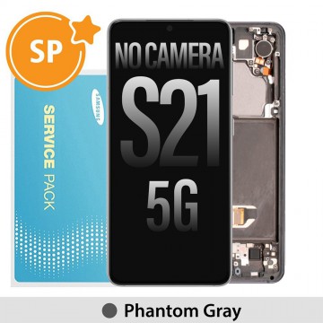 Samsung Galaxy S21 5G G991 OLED Screen Replacement with Frame Digitizer GH82-27255A/27256A (Service Pack)-Phantom Gray