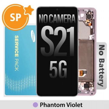 Samsung Galaxy S21 5G G991 OLED Screen Replacement with Frame Digitizer with Frame GH82-27255B (Service Pack)-Phantom Violet