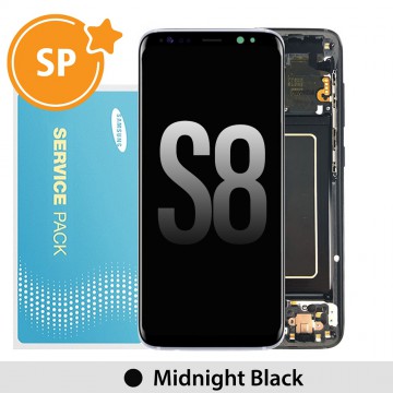 Samsung Galaxy S8 G950F OLED Screen Replacement Digitizer GH97-20457A (Service Pack)-Midnight Black