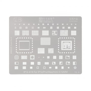 AMAOE BGA Reballing Stencil With CPU Position for iPhone 12 / 12 mini / 12 Pro / 12 Pro Max-A14