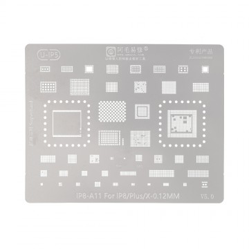 AMAOE BGA Reballing Stencil With CPU Position for iPhone 8 / 8 Plus / X-A11