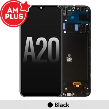 Samsung Galaxy A20 A205F AMPLUS LCD Screen Replacement Digitizer with Frame-Black