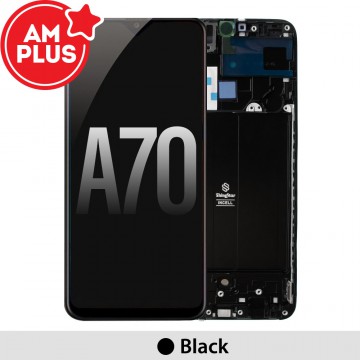Samsung Galaxy A70 A705F AMPLUS LCD Screen Replacement Digitizer with Frame-Black (No Fingerprint Function)