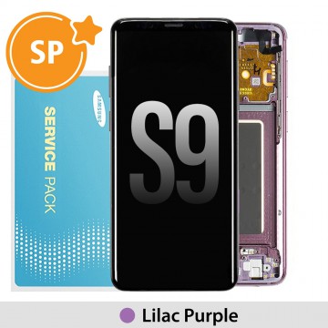 Samsung Galaxy S9 G960F OLED Screen Replacement with Frame Digitizer GH97-21696B (Service Pack)-Lilac Purple