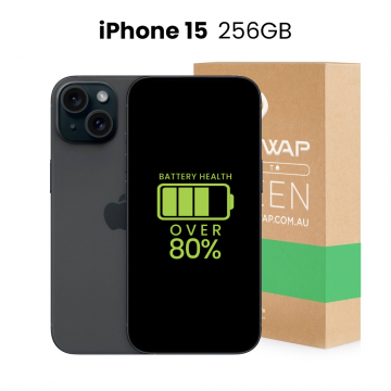 Apple Used Fully Functional iPhone 15 256GB Over 80% Battery Health - Grade B+ (Excellent)