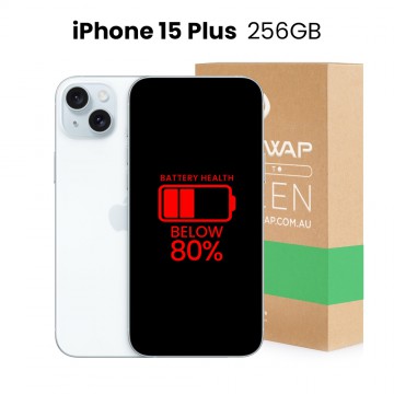 Apple Used Fully Functional iPhone 15 Plus 256GB Below 80% Battery Health - Grade B+ (Excellent)
