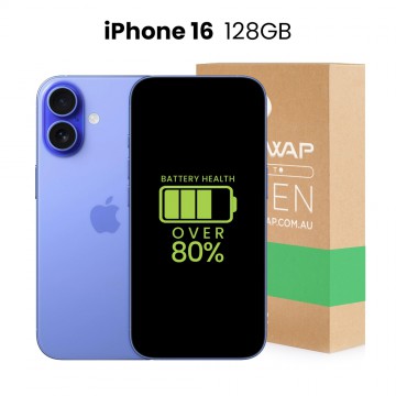 Apple Used Fully Functional iPhone 16 128GB Over 80% Battery Health - Grade B+ (Excellent)