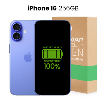 Apple Used Fully Functional iPhone 16 256GB 100% New Battery - Grade C (Acceptable)