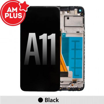 AMPLUS LCD Screen Replacement Digitizer with Frame for Samsung Galaxy A11 A115F-Black