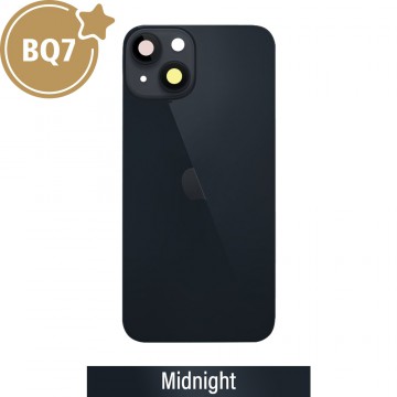 BQ7 Rear Cover Glass with Camera Lens Glass and Wireless Charging Magnet for iPhone 14-Midnight
