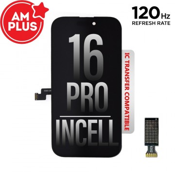 120HZ REFRESH RATE AMPLUS Incell LCD Assembly for iPhone 16 Pro Screen Replacement (Compatible for IC chip transfer)