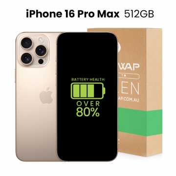 Apple Used Fully Functional iPhone 16 Pro Max 512GB Over 80% Battery Health - Grade A (As New)