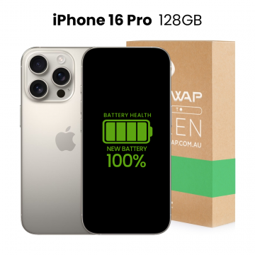 Apple Used Fully Functional iPhone 16 Pro 128GB 100% New Battery - Grade B (Good)