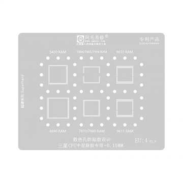 AMAOE BGA Reballing Stencil With CPU Position EU4 for Samsung Exynos