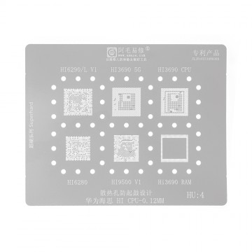 AMAOE BGA Reballing Stencil With CPU Position HU4 for Huawei HiSilicon