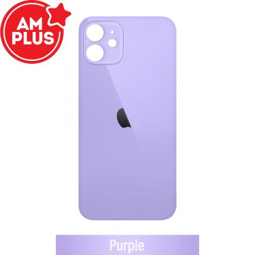 AMPLUS Rear Glass With 3M Adhesive Replacement for iPhone 12 mini-Purple