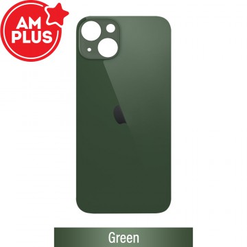 AMPLUS Rear Glass With 3M Adhesive Replacement for iPhone 13 (Camera Frame Aseembly by Factory)-Green
