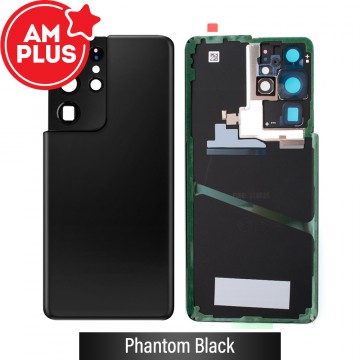 AMPLUS Rear Cover Glass For Samsung Galaxy S21 Ultra G998 (Improved Quality)-Phantom Black