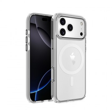  iPhone 17 Pro UTIA Ultimake Shockproof Transparent Case Cover With Magnetic Ring 