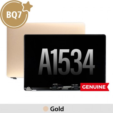 Complete LCD Display Assembly for MacBook Retina 12" A1534 (2015-2017) (BQ7)-Gold (This is genuine glass and genuine flex)