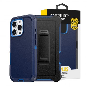 iPhone 16 Pro Shockproof Robot Armor Hard Plastic Case Cover with Belt Clip