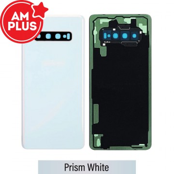 AMPLUS Rear Cover Glass For Samsung Galaxy S10 Plus G975F-Prism White