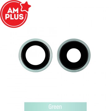 AMPLUS Rear Camera Lens with Bezel for iPhone 11-Green